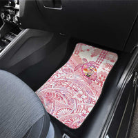 Hawaiian and Japanese Culture Together Car Mats Tropical Honu with Japanese Elements Pink Color LT03 - Polynesian Pride
