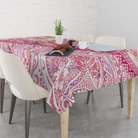 Hawaiian and Japanese Culture Together Tablecloth Tropical Honu with Japanese Elements Pink Color LT03 - Polynesian Pride