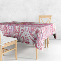 Hawaiian and Japanese Culture Together Tablecloth Tropical Honu with Japanese Elements Pink Color LT03 - Polynesian Pride