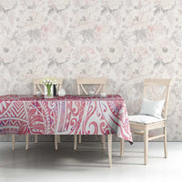 Hawaiian and Japanese Culture Together Tablecloth Tropical Honu with Japanese Elements Pink Color LT03 - Polynesian Pride
