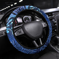New Zealand Matariki Steering Wheel Cover Maori Pattern and Silver Fern