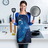 Aotearoa New Zealand New Year Apron Tribal Koru Tattoo Blue Galaxy Maori Silver Fern LT03 - Polynesian Pride