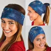Aotearoa New Zealand New Year Neck Gaiter Tribal Koru Tattoo Blue Galaxy Maori Silver Fern