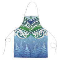 Aotearoa New Zealand New Year Apron Maori Motifs with Silver Fern and Matariki Stars