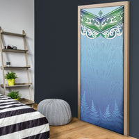 Aotearoa New Zealand New Year Door Cover Maori Motifs with Silver Fern and Matariki Stars