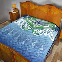 Aotearoa New Zealand New Year Quilt Maori Motifs with Silver Fern and Matariki Stars