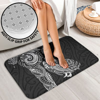 Aotearoa Moko Tribal Tattoo Bathroom Set New Zealand Maori Penguin and Fantail Black Color