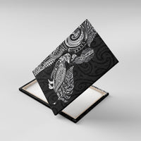 Aotearoa Moko Tribal Tattoo Canvas Wall Art New Zealand Maori Penguin and Fantail Black Color