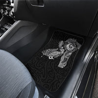 Aotearoa Moko Tribal Tattoo Car Mats New Zealand Maori Penguin and Fantail Black Color