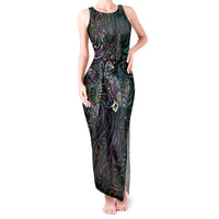 Aotearoa Moko Tribal Tattoo Tank Maxi Dress New Zealand Maori Penguin and Fantail Paua Shell Style