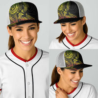Aotearoa Moko Tribal Tattoo Baseball Net Cap New Zealand Maori Penguin and Fantail Reggae Style