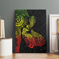 Aotearoa Moko Tribal Tattoo Canvas Wall Art New Zealand Maori Penguin and Fantail Reggae Style