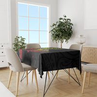Aotearoa Moko Tribal Tattoo Tablecloth New Zealand Maori Penguin and Fantail Reggae Style