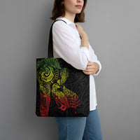 Aotearoa Moko Tribal Tattoo Tote Bag New Zealand Maori Penguin and Fantail Reggae Style