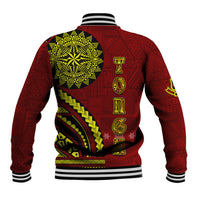 Kolisi Tonga Atele Baseball Jacket Ngatu and Polynesian Pattern LT03 - Polynesian Pride