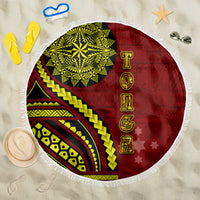 Kolisi Tonga Atele Beach Blanket Ngatu and Polynesian Pattern LT03 One Size 150cm Red - Polynesian Pride