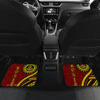 Kolisi Tonga Atele Car Mats Ngatu and Polynesian Pattern LT03 Set 2pcs - Back Red - Polynesian Pride