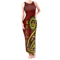 Kolisi Tonga Atele Tank Maxi Dress Ngatu and Polynesian Pattern LT03 Women Red - Polynesian Pride