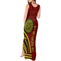 Kolisi Tonga Atele Tank Maxi Dress Ngatu and Polynesian Pattern LT03 - Polynesian Pride