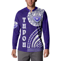 Tupou College Toloa Button Sweatshirt Ngatu and Polynesian Pattern LT03 - Polynesian Pride