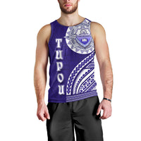 Tupou College Toloa Men Tank Top Ngatu and Polynesian Pattern LT03 - Polynesian Pride