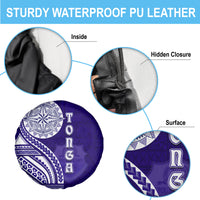 Tupou College Toloa Spare Tire Cover Ngatu and Polynesian Pattern LT03 - Polynesian Pride