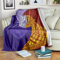 Kolisi Tonga Atele and Tupou College Toloa Blanket Ngatu and Polynesian Spiral Pattern LT03 Red - Polynesian Pride