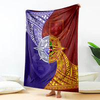 Kolisi Tonga Atele and Tupou College Toloa Blanket Ngatu and Polynesian Spiral Pattern LT03 - Polynesian Pride