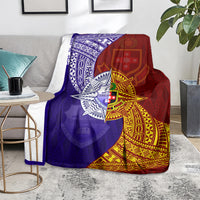 Kolisi Tonga Atele and Tupou College Toloa Blanket Ngatu and Polynesian Spiral Pattern LT03 - Polynesian Pride
