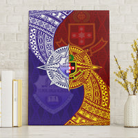 Kolisi Tonga Atele and Tupou College Toloa Canvas Wall Art Ngatu and Polynesian Spiral Pattern LT03 Without Frame Red - Polynesian Pride