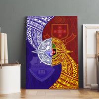 Kolisi Tonga Atele and Tupou College Toloa Canvas Wall Art Ngatu and Polynesian Spiral Pattern LT03 - Polynesian Pride
