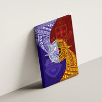 Kolisi Tonga Atele and Tupou College Toloa Canvas Wall Art Ngatu and Polynesian Spiral Pattern LT03 - Polynesian Pride