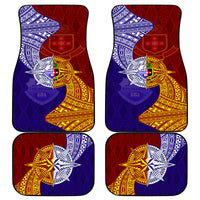 Kolisi Tonga Atele and Tupou College Toloa Car Mats Ngatu and Polynesian Spiral Pattern LT03 - Polynesian Pride