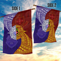 Kolisi Tonga Atele and Tupou College Toloa Garden Flag Ngatu and Polynesian Spiral Pattern LT03 - Polynesian Pride