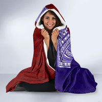 Kolisi Tonga Atele and Tupou College Toloa Hooded Blanket Ngatu and Polynesian Spiral Pattern LT03 - Polynesian Pride