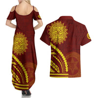 Tonga High School Couples Matching Summer Maxi Dress and Hawaiian Shirt Ngatu and Polynesian Pattern LT03 - Polynesian Pride