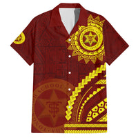 Tonga High School Hawaiian Shirt Ngatu and Polynesian Pattern LT03 Red - Polynesian Pride