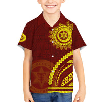 Tonga High School Hawaiian Shirt Ngatu and Polynesian Pattern LT03 - Polynesian Pride