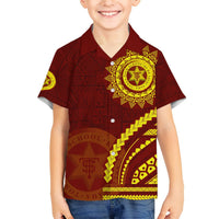 Tonga High School Hawaiian Shirt Ngatu and Polynesian Pattern LT03 - Polynesian Pride