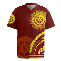 Tonga High School Rugby Jersey Ngatu and Polynesian Pattern LT03 Red - Polynesian Pride