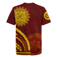 Tonga High School Rugby Jersey Ngatu and Polynesian Pattern LT03 - Polynesian Pride