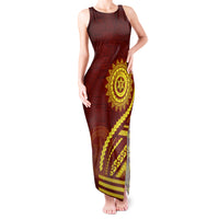 Tonga High School Tank Maxi Dress Ngatu and Polynesian Pattern LT03 Women Red - Polynesian Pride