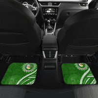 Liahona High School Car Mats Ngatu and Polynesian Pattern LT03 Set 2pcs - Back Green - Polynesian Pride