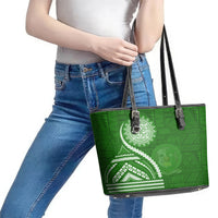 Liahona High School Leather Tote Bag Ngatu and Polynesian Pattern LT03 - Polynesian Pride