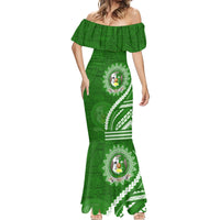 Liahona High School Mermaid Dress Ngatu and Polynesian Pattern LT03 - Polynesian Pride