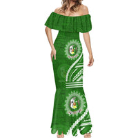 Liahona High School Mermaid Dress Ngatu and Polynesian Pattern LT03 - Polynesian Pride