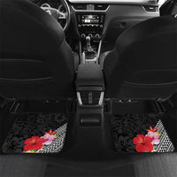 Aloha Hawaii Hibiscus and Plumeria Flowers Car Mats Kanaka Maoli Tattoo Polynesian Pattern