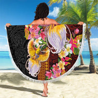 Papua New Guinea Birds and Frangipani Beach Blanket Melanesian Art Tattoos LT03 - Polynesian Pride
