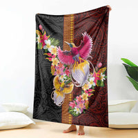 Papua New Guinea Birds and Frangipani Blanket Melanesian Art Tattoos LT03 - Polynesian Pride