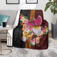 Papua New Guinea Birds and Frangipani Blanket Melanesian Art Tattoos LT03 - Polynesian Pride